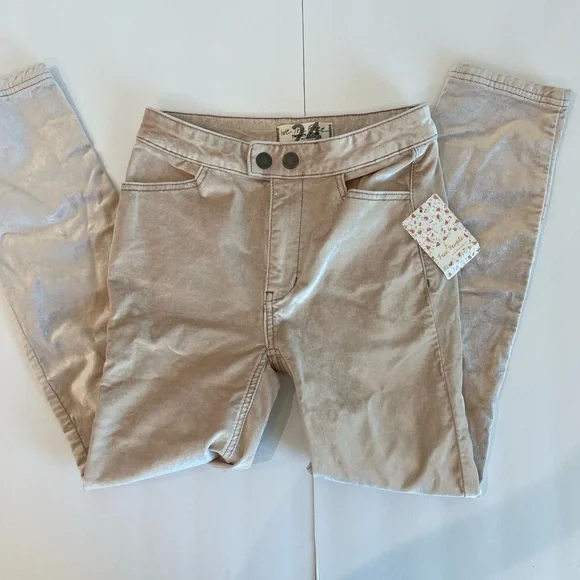 We the Free Velvet champagne Pants size 24