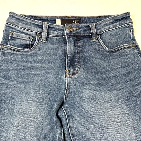 Kut Women's Size 2‎ (28 x 26) Raw Hem Blue Denim Jeans
