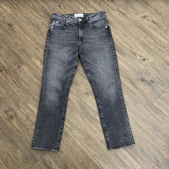 SLVRLAKE Lou Lou Slim Straight Jeans In River‎ Moon Grey Wash Size 26