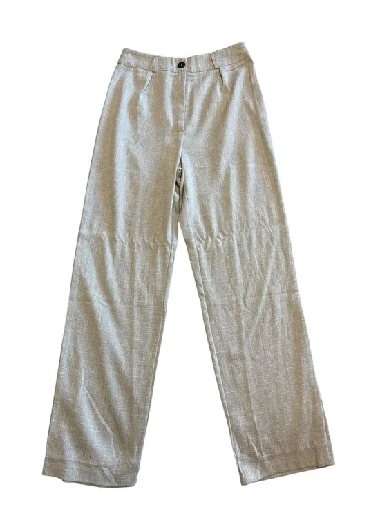 SHEIN Straight Leg slacks in Light Gray Beige