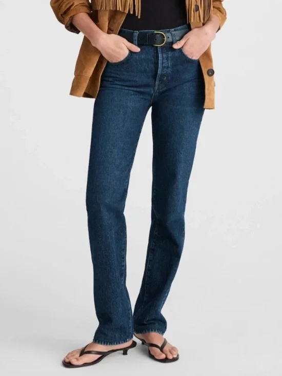 Madewell The Longline Straight Leg Jean High Rise Mckinney Wash NWT 27P