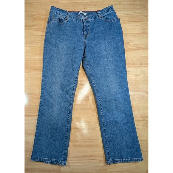 Levis 550 Relaxed Boot Cut Jeans Womens 14M Blue Denim Stretch Medium 550-1265