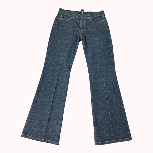 Kenneth Cole Jeans Womens 8 (30x31)‎ Blue Flare Wide Leg Stretch USA