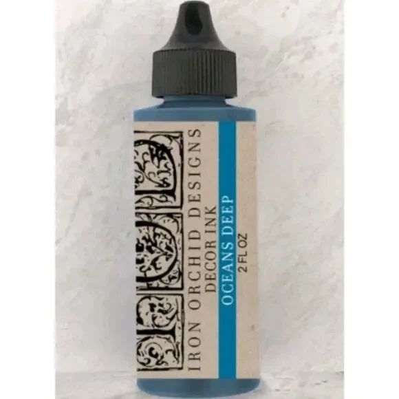 Iron Orchid Designs OCEANS DEEP Decor Ink Stamps IOD Mixed Media Crafts NEW 2 OZ