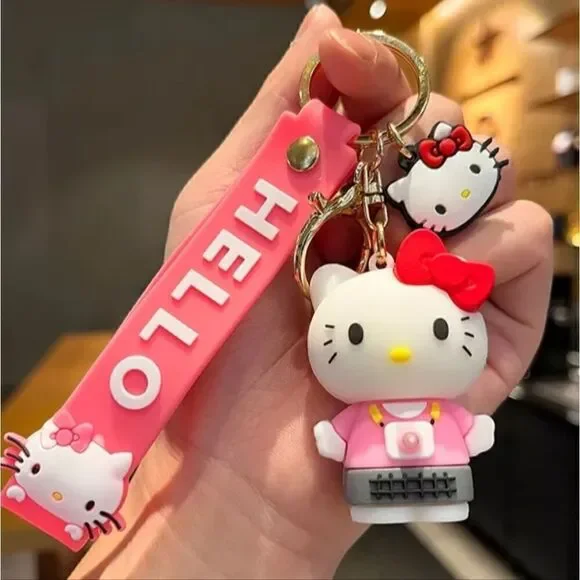 Hello Kitty Sanrio Key Chain Key Ring Charm Cute Figurine Keychain Party Gift