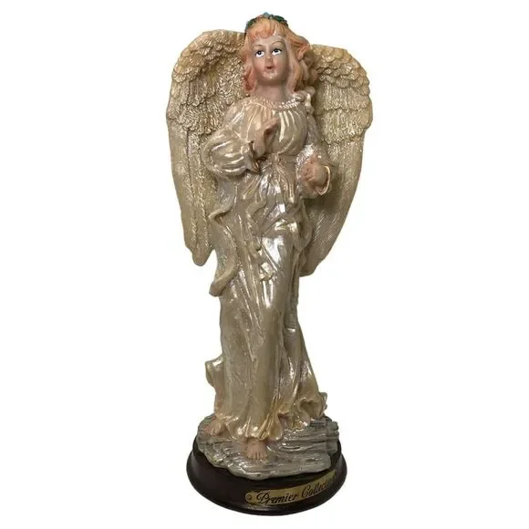Premier collection angel statue vintage home‎ decor felt bottom Polyresin 8
