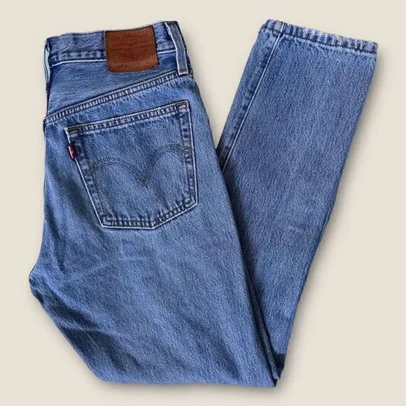 Vintage 90s Levi’s 501 Blue Distressed Jeans Size Small