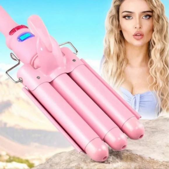 Pink Triple Barrel Hair Waver/Curler