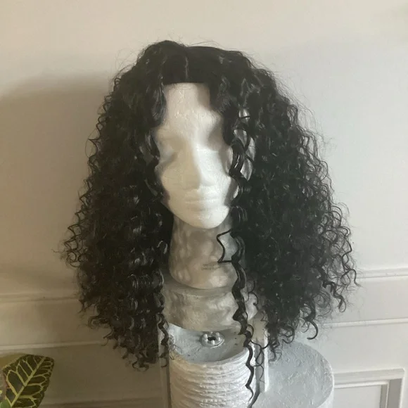Curly  Synthetic Black Wig