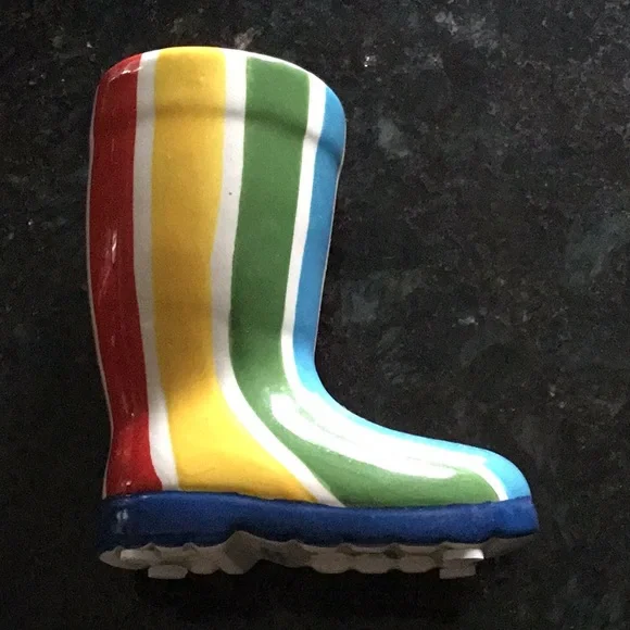 Whimsical Yankee Candle Ceramic Rainboot Votive Holder Home Decor Cozy Warmth