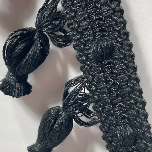 Black Tassel Fringe Trim 2 1/4