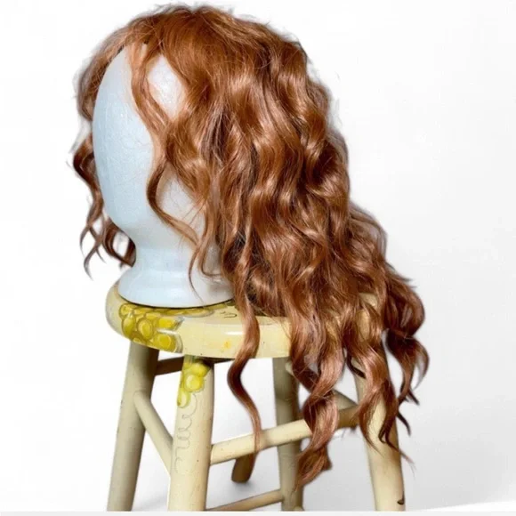 Copper Brown Long Wavy Synthetic Wig | OS | Costume/Cosplay