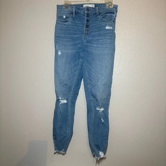 Abercrombie & Fitch Jeans Women/Teens Size 6R, Blue Ankle Jean, High Rise