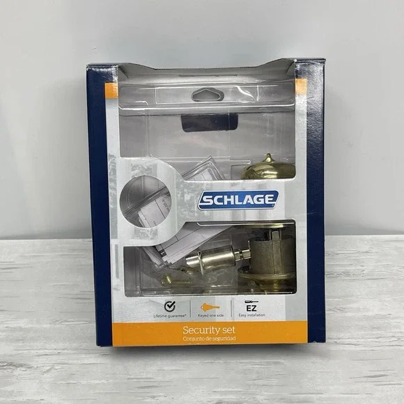 Schlage FB50 V PLY 505 605 Plymouth Entry Knob Bright Brass Finish Open Box Read