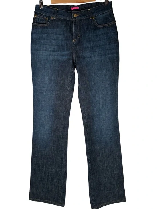 Lilly Pulitzer Main Line Fit Boot Cut High Rise Denim Blue Jeans Women’s Size 10