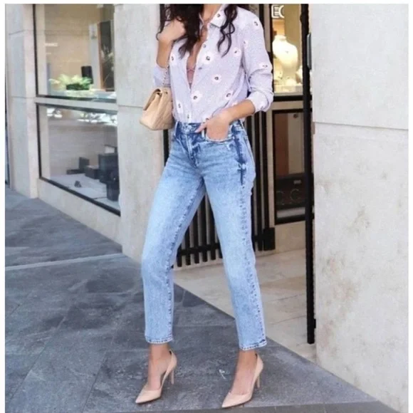 FRAME Denim Le High Straight Lombard Wash High Rise Size 26