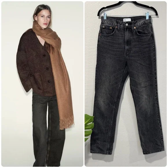 Zara Charcoal Denim Pants