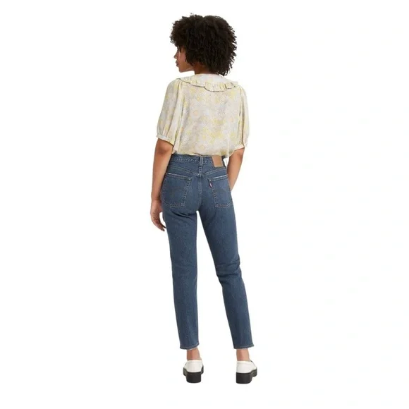 Levi’s Premium Wedgie Fit Button Fly Ankle Jeans Blue Size 27 #1732