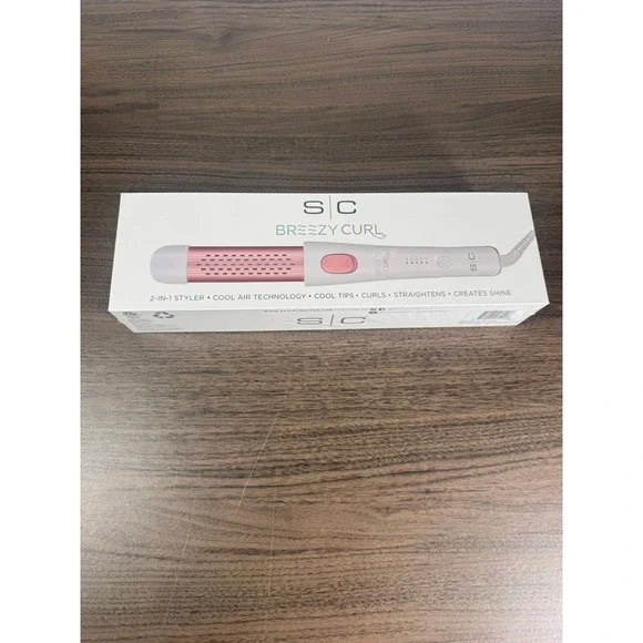 StyleCraft NIB Breezy Curl 2in1 Styler Cool Air Technology‎ Rose Gold