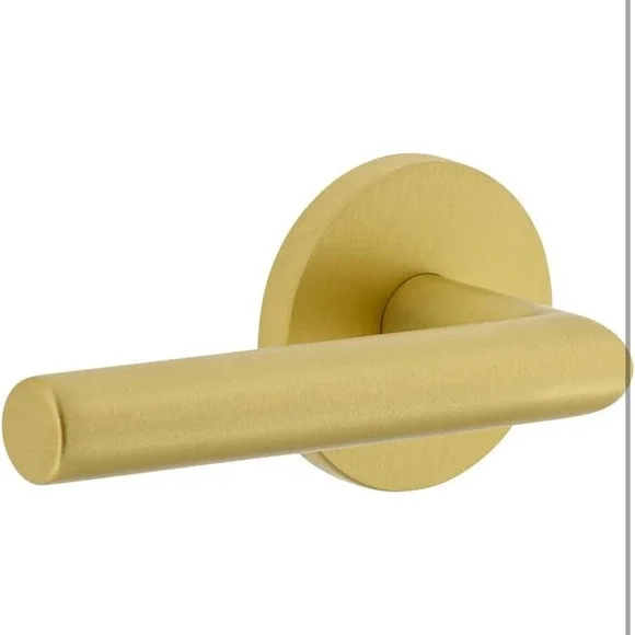Viaggio Circolo Privacy Door Lever Right Hand Satin Brass‎ Gold Interior Doors