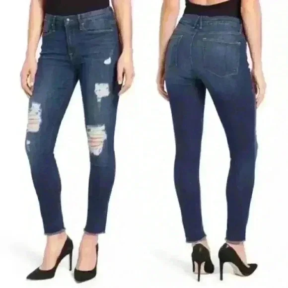 GOOD American Good Legs  Skinny Jeans in Blue003 Size 4/27