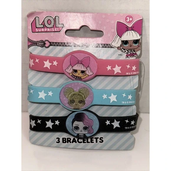 Lol Surprise Bracelet Set 3 designs Dress up Girl jewelry NEW Party Favor A21