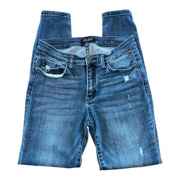 Judy Blue women’s blue distressed skinny jeans size 27