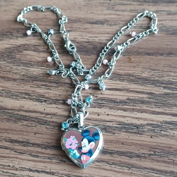 Disney Mickey Mouse locket and chain, 16