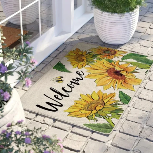 NEW Sunflower Welcome Doormat Rug..29