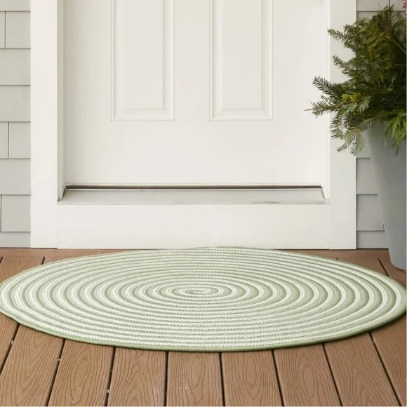 Colonial Mills Thai Basil Green 5ft Round‎ Braided Rug Reversible Brand New