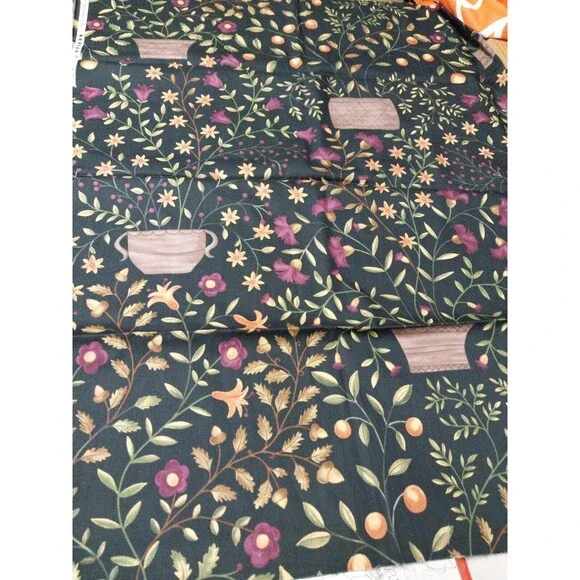 3/4 Yard Cotton Fabric Folk Americana By Angel Parish for P & B Fabrics