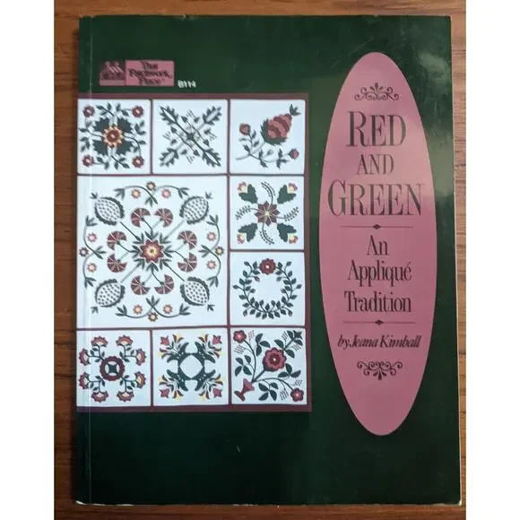 Red and Green Applique Quilting Pattern Book