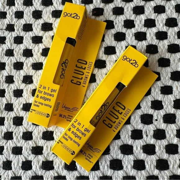 Got2B Glued for Brows & Edges 2 in 1 Wand Gel for Laying Edges NEW Set of 2