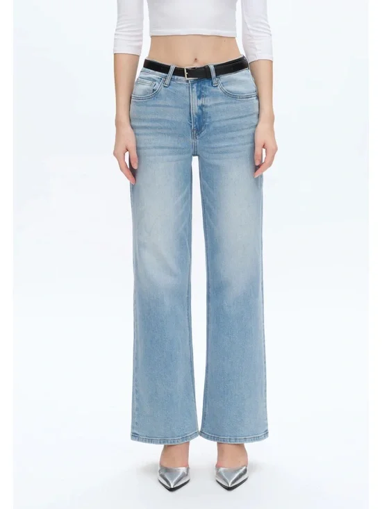 NWT Bayeas Dalia High Rise Relaxed Straight Jeans Size 28