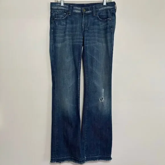 Citizens of Humanity Elle Low Waist Bootcut Distressed Jeans Size 28