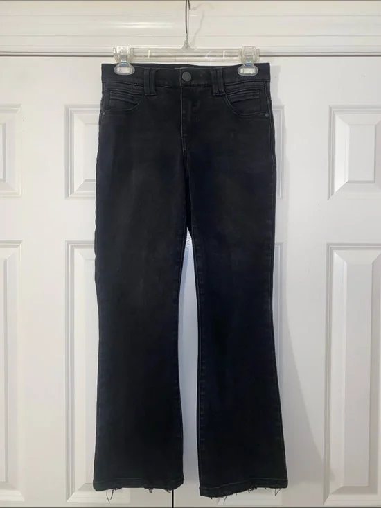 Democracy Absolution Black Straight Leg Frayed Hem Jeans Womens 4
