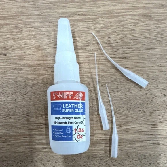SWIFFAR Leather Super Glue Clear Finish 15-Second Fast Cure 1.06 oz X004QZZPAV