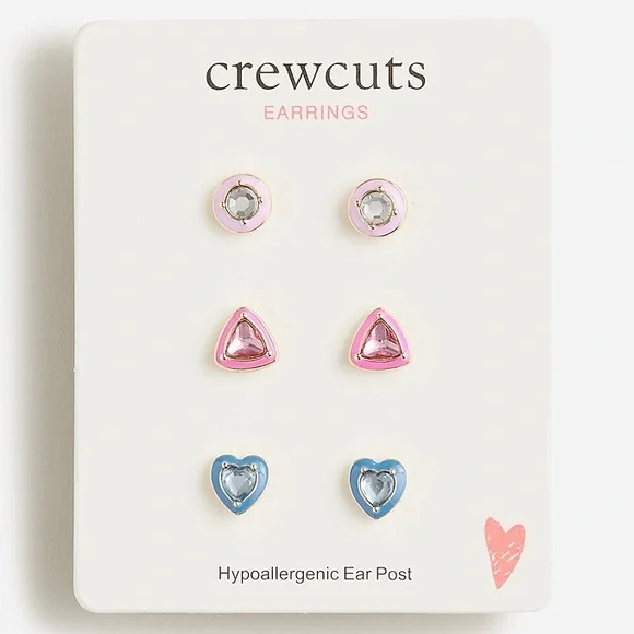 Crewcuts Girls' geometric sparkle earrings BV303