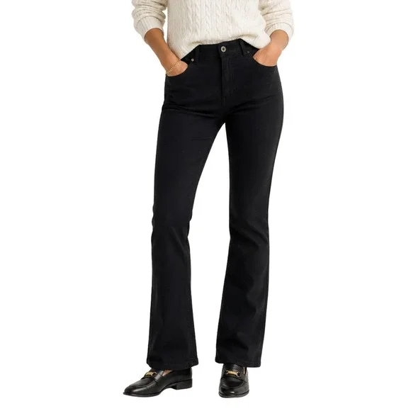 Halara Jeans  XL Tall Black Flex Denim Soft High Rise Bootcut Cotton Stretch NEW