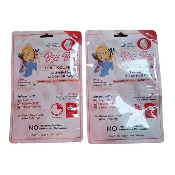 Steam Hair Mask 2 pack for Dry Damaged Hair Deep Conditioner Hair Treatment