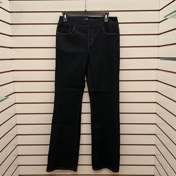 Pull-on bootleg jeans