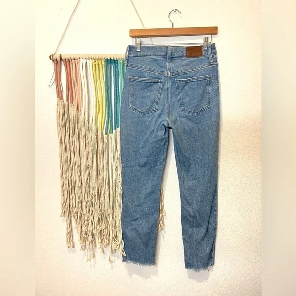 Madewell Jeans The Perfect Vintage 90s denim Jean raw hem high rise Mom distress