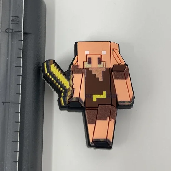 New Minecraft Movie Piglin‎ Golden Sword Authentic Crocs Jibbitz All Ages