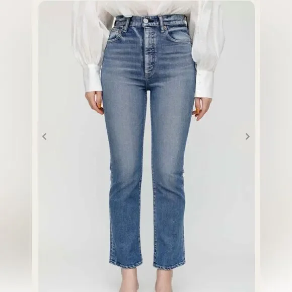Moussy Vintage Cardino High Waist Flare Leg Jeans Blue US 31 NWT MSRP $350