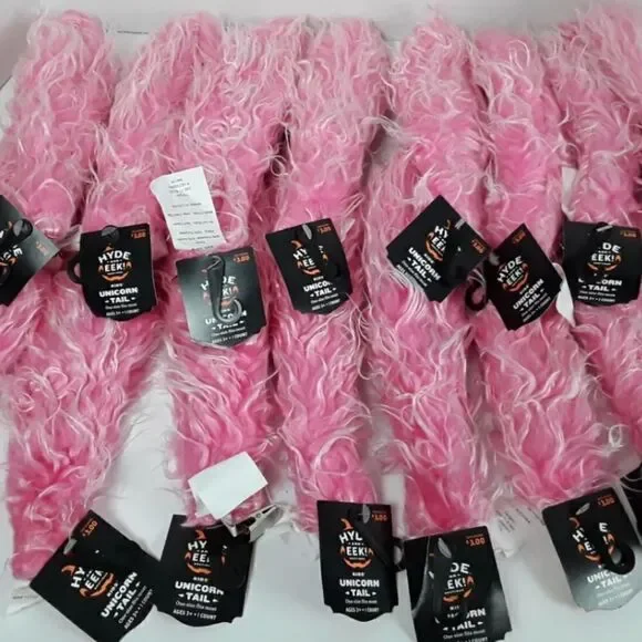 NEW Hyde and EEK! 2pc Lot Pink Unicorn Clip on Tails 2pc NEW