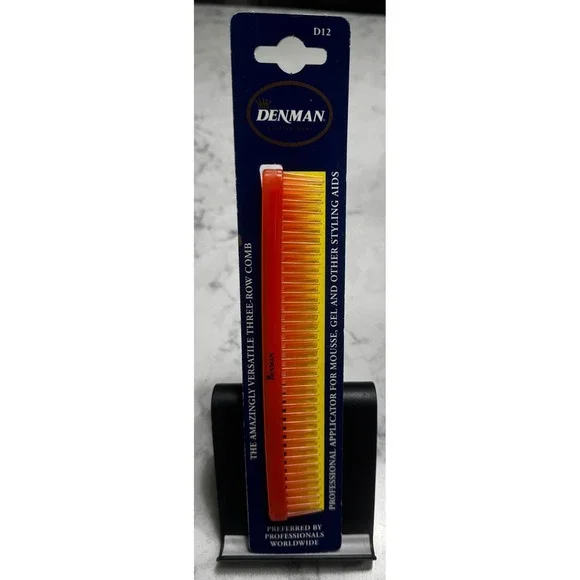 Denman D12 Three-Row Detangle & Tease Styling Comb – Brand New in Packaging