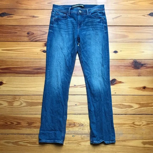 Express Cropped Skinny Jeans Medium Wash Jeans, EUC, 6