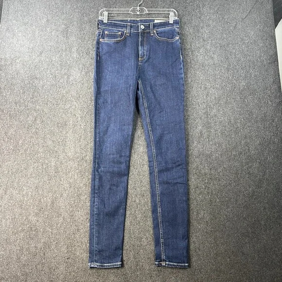 Rag & Bone Nina Skinny Jeans Womens Size 26 Marine Blue High Rise