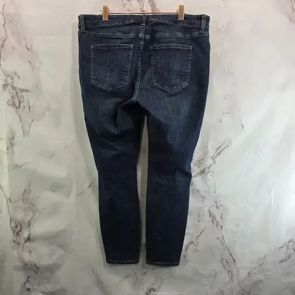 Pistola Jeans Women 31 High Rise Denim Dark Wash Skinny Moody Whiskering