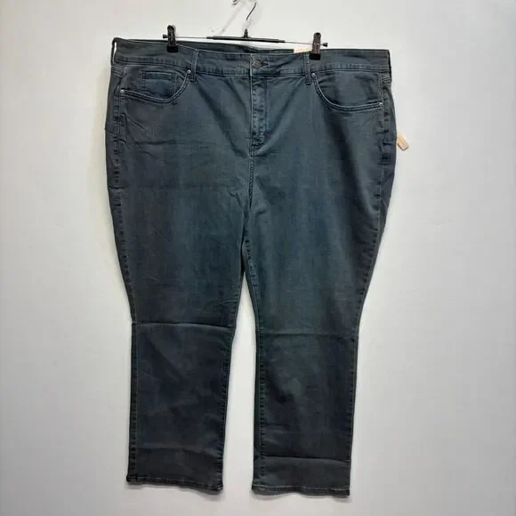 NWT NYDJ Marilyn Straight Jeans Size 26WP 26W Petite Lift Tuck Denim D105 -19